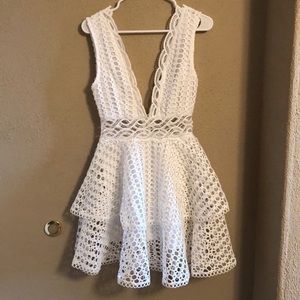 White crochet dress